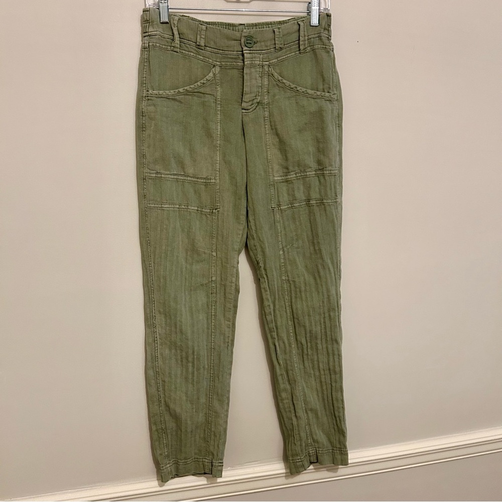 Free People Green Pull On Pants Sz XS